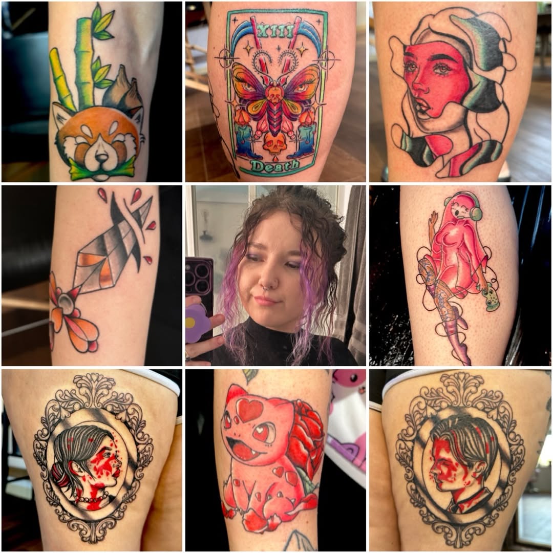Tattoo by @apa_tattoos — new_school, trash_polka
