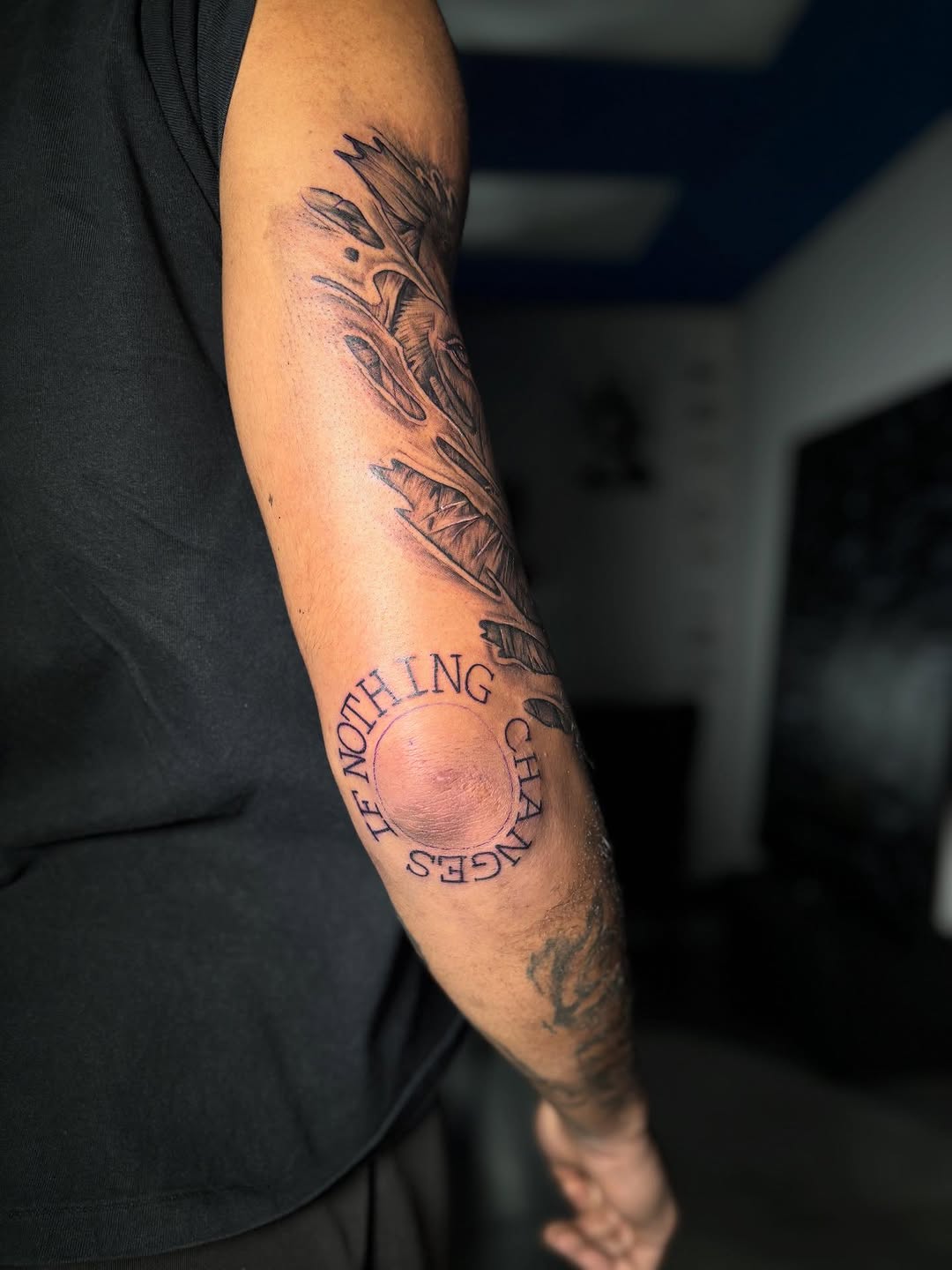 Tattoo by @shyluhv — black_and_grey, realism