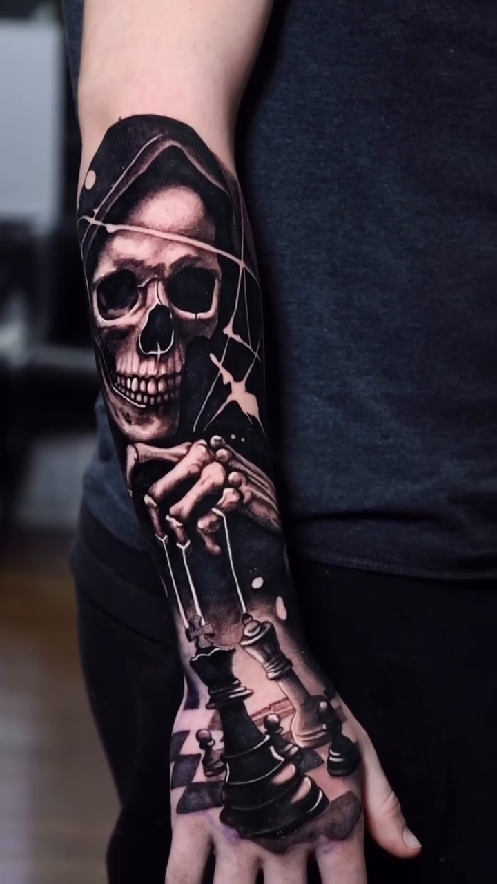Tattoo by @calebcoleyy — black_and_grey, realism