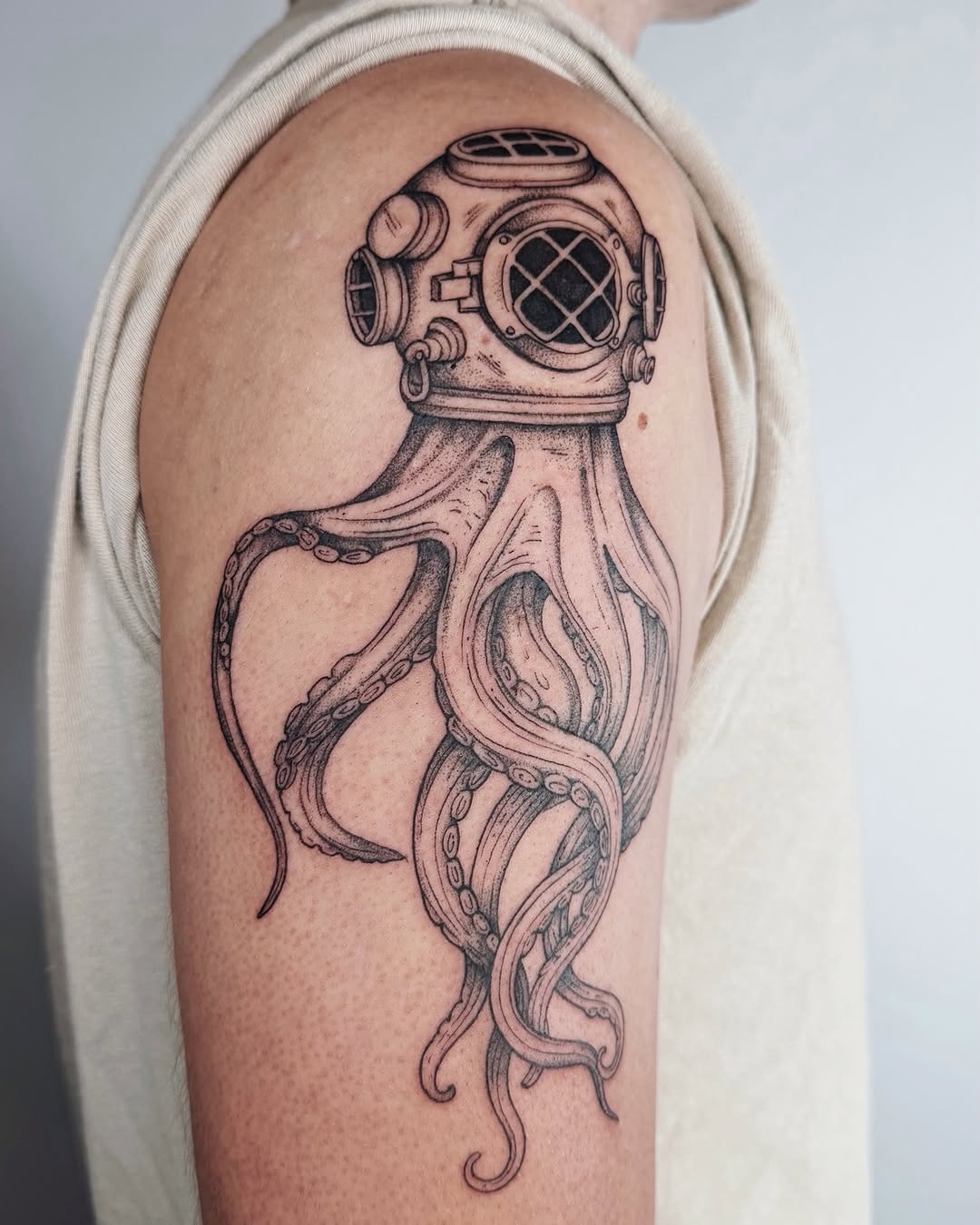 Tattoo by @fennec.fox.tats — illustrative, black_and_grey