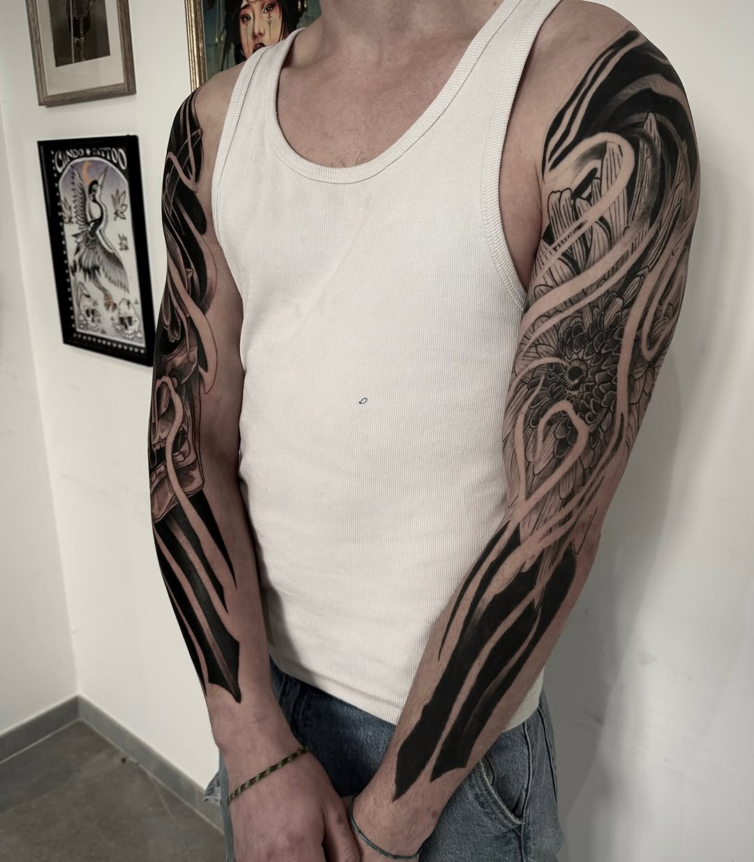 Tattoo by @tristvn_ttt โ blackwork, black_and_grey