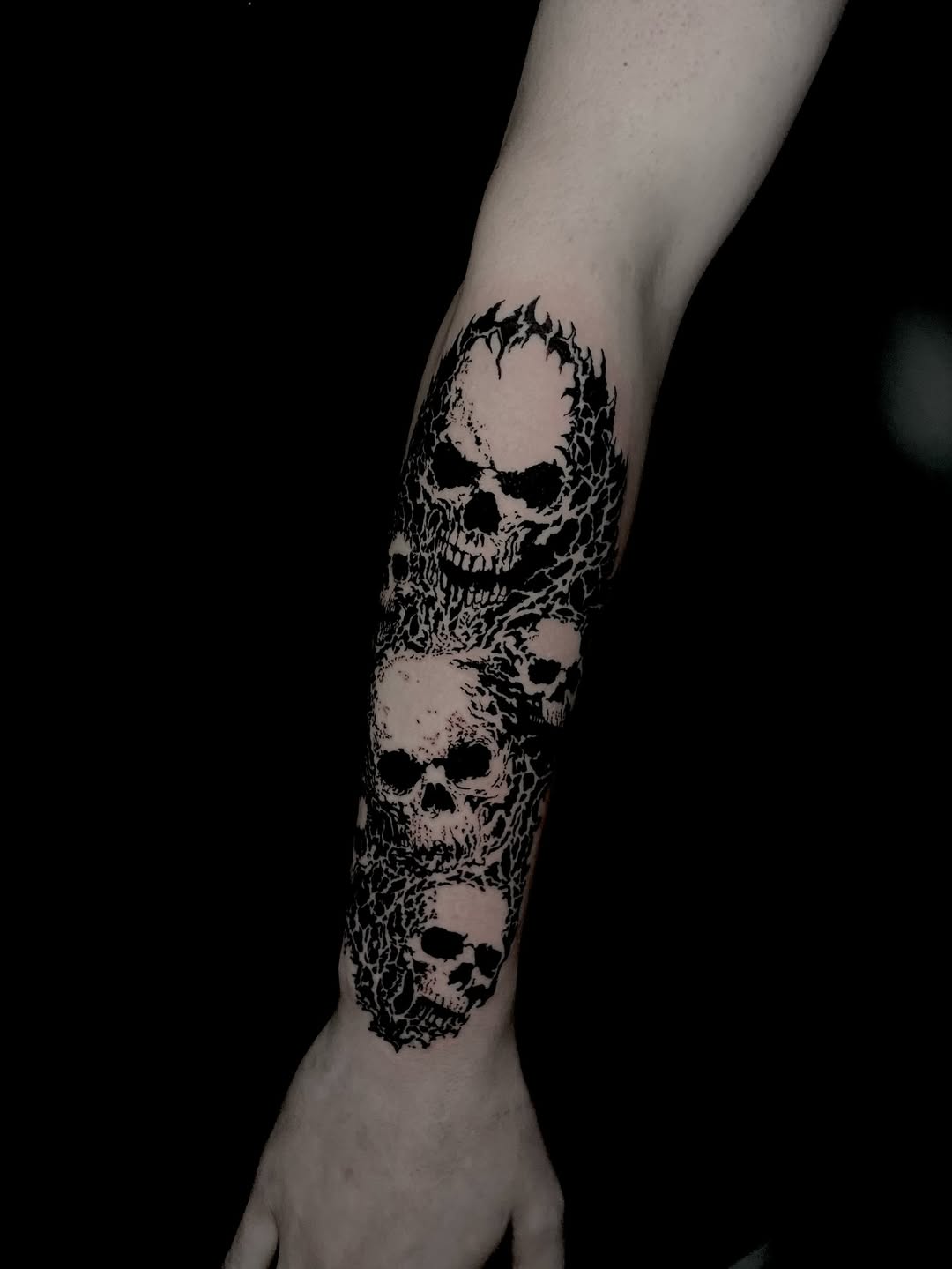 Tattoo by @blackworkbenz — blackwork, dark_realism