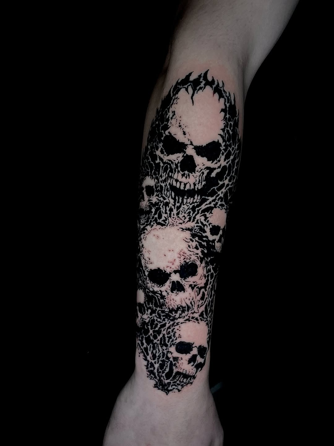 Tattoo by @blackworkbenz — blackwork, dark_realism