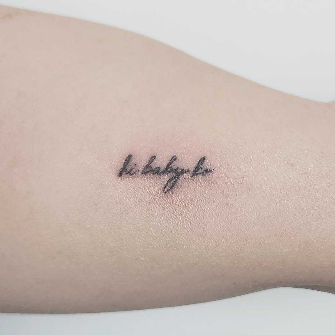 Tattoo by @atelier156.tattoo โ lettering_script, fine_line