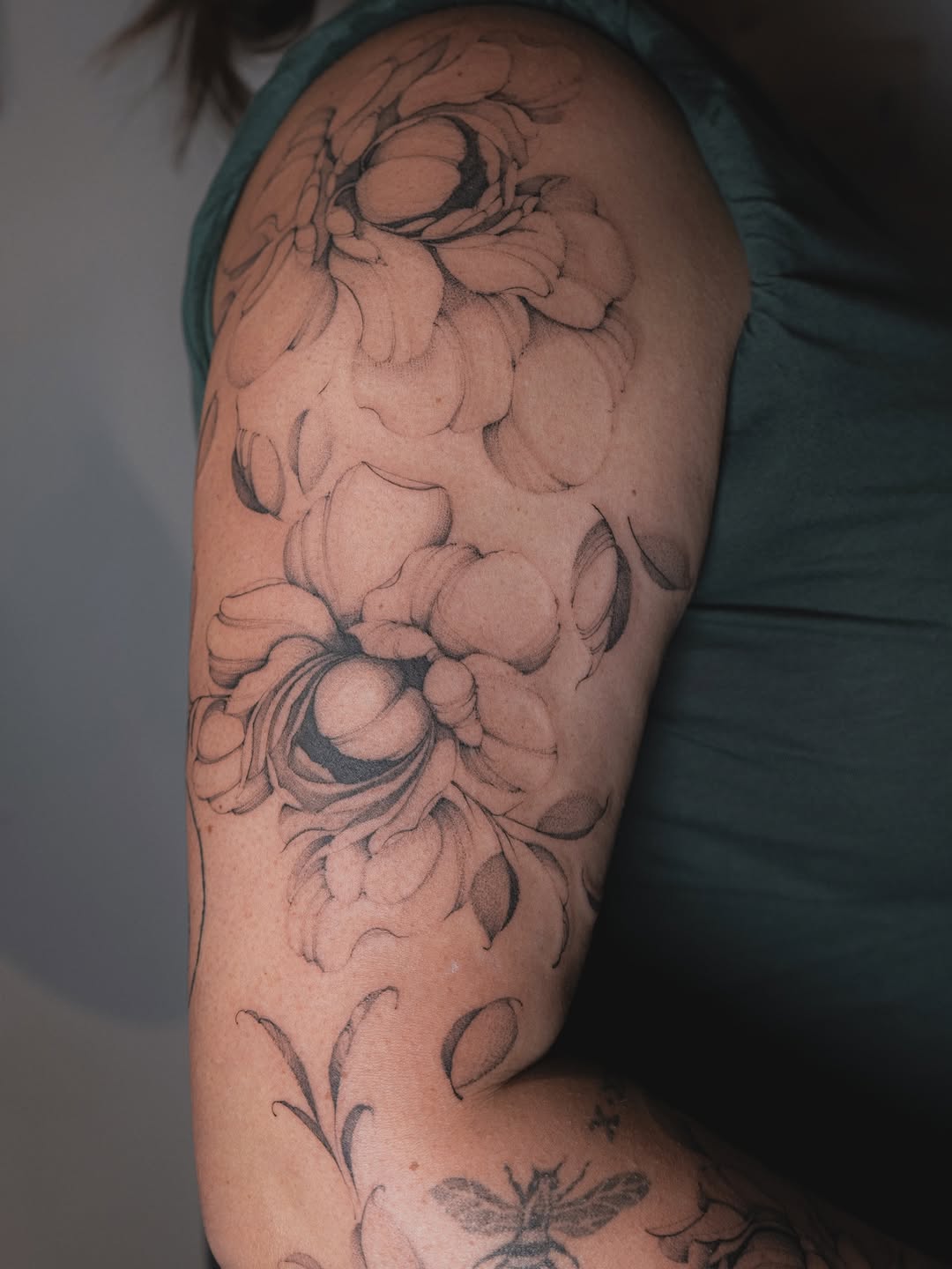Tattoo by @badlildiva.tattoo — fine_line, black_and_grey