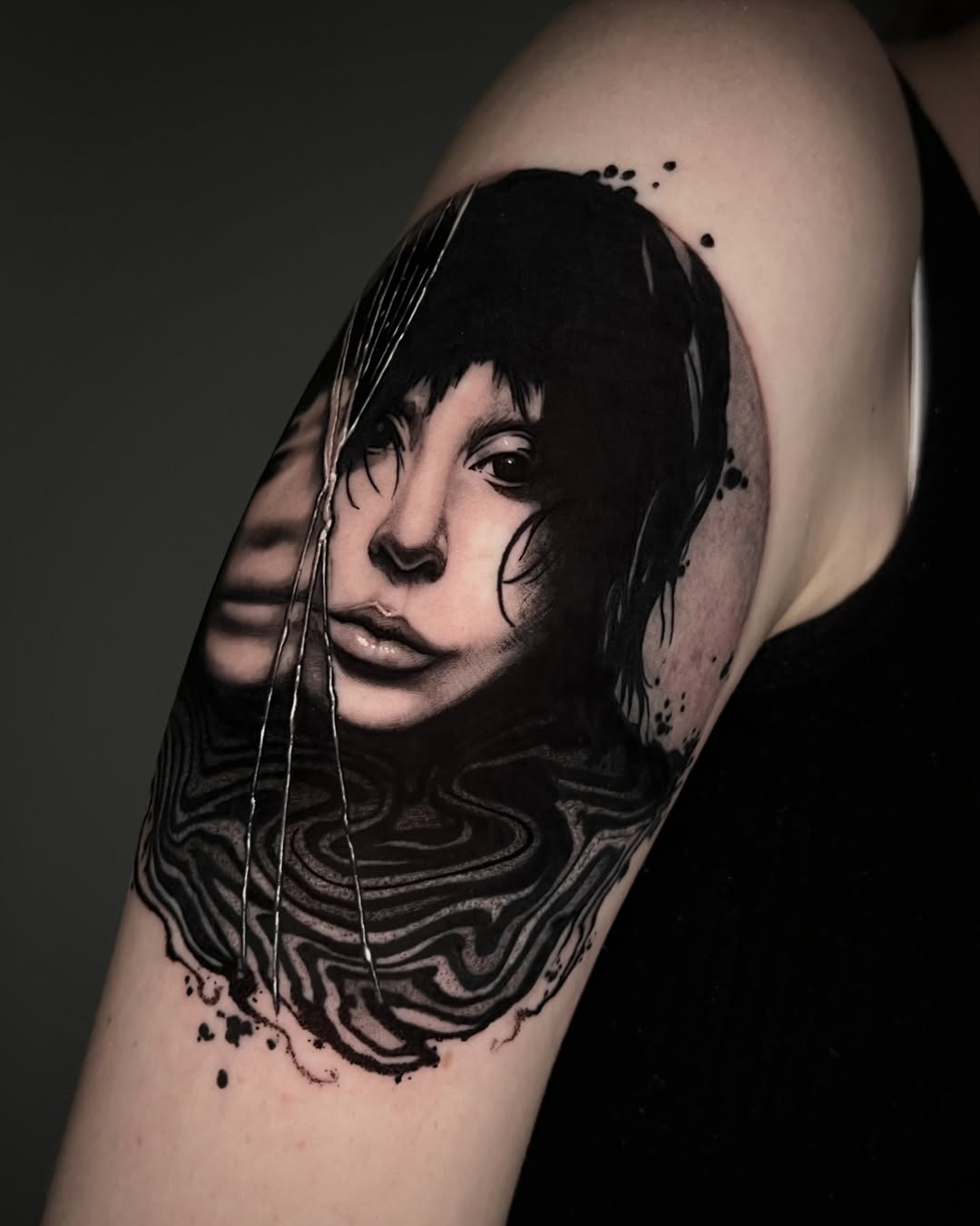 Tattoo by @caitybugink β realism, black_and_grey