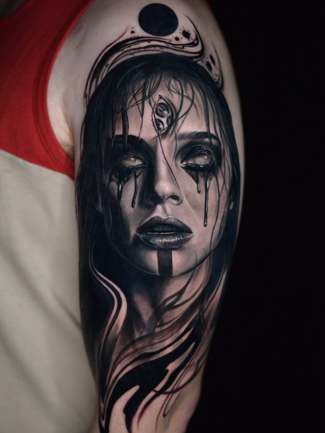 Tattoo by @julesgracetattoos โ dark_realism, black_and_grey