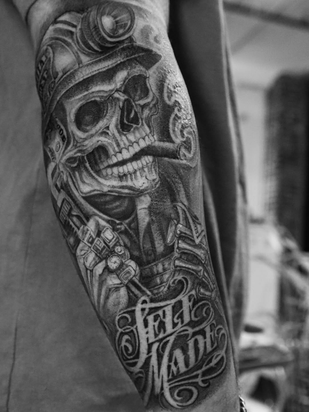 Tattoo by @tat_papi — realism, lettering_script