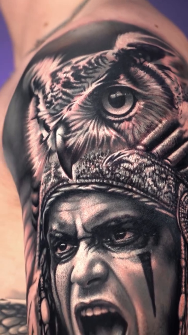 Tattoo by @yeinstattoos — realism, black_and_grey