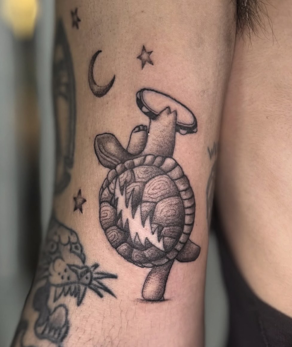Tattoo by @khangtart — illustrative, black_and_grey