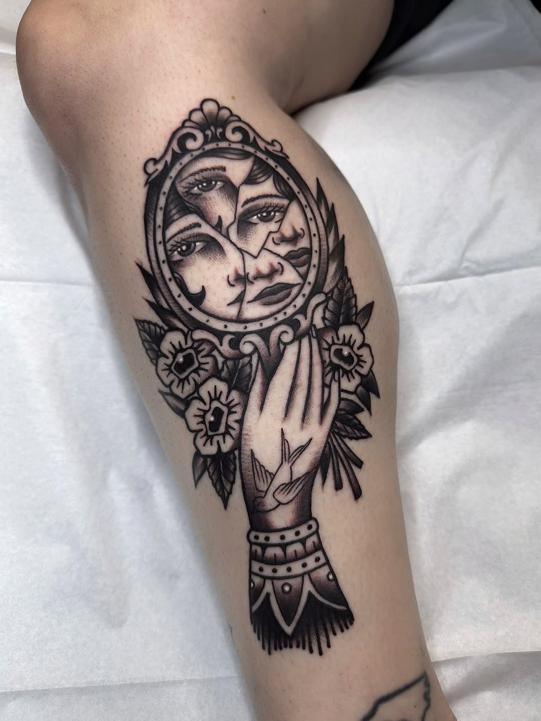 Tattoo by @travstattoos — american_traditional, black_and_grey