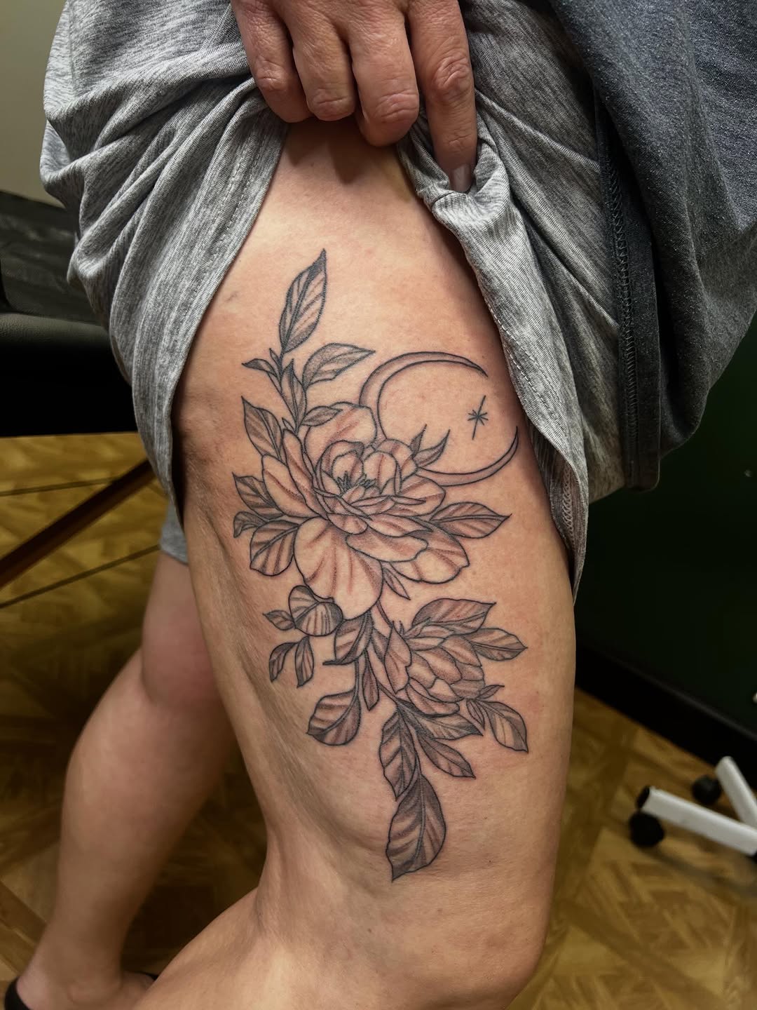Tattoo by @tattoosbyrach — fine_line, black_and_grey