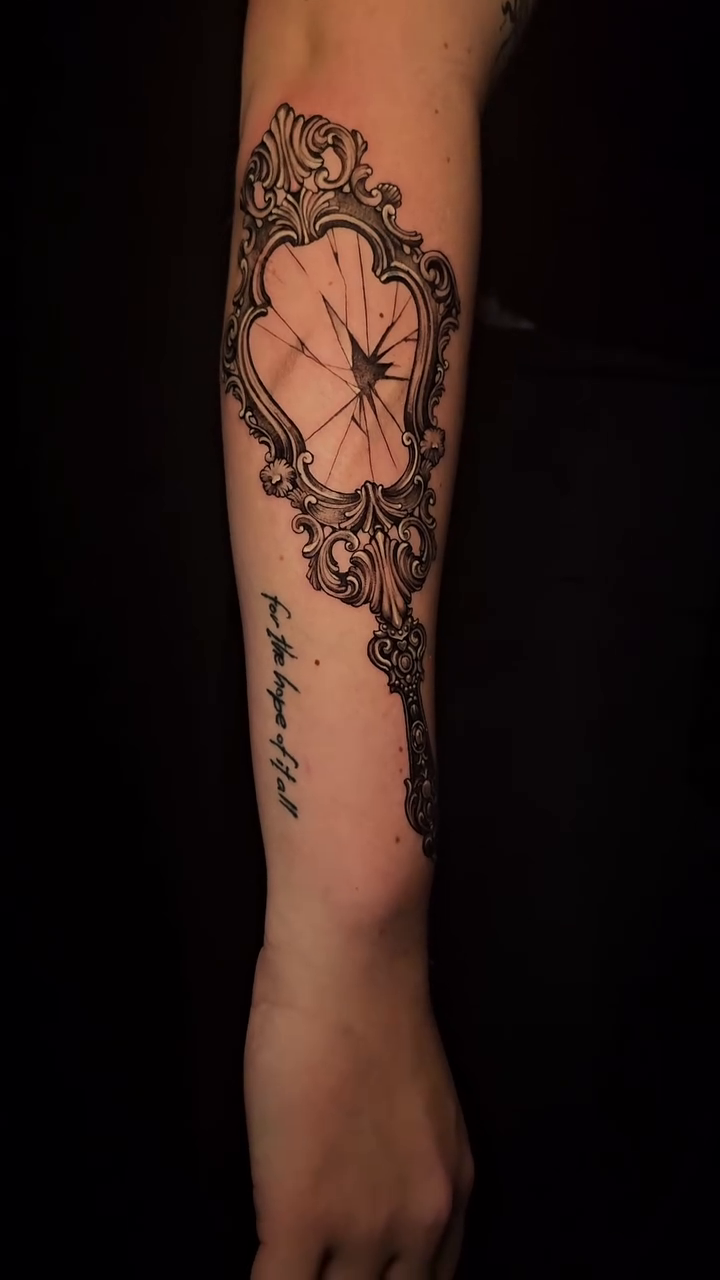 Tattoo by @mewskaadri — black_and_grey