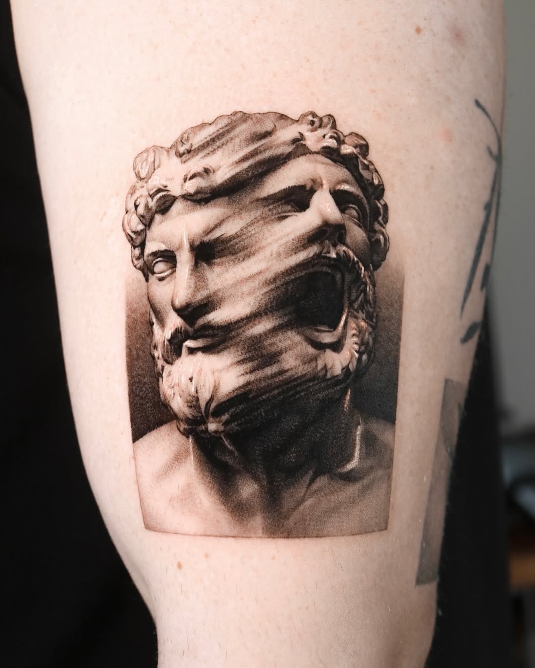 Tattoo by @_via_saru — realism, black_and_grey