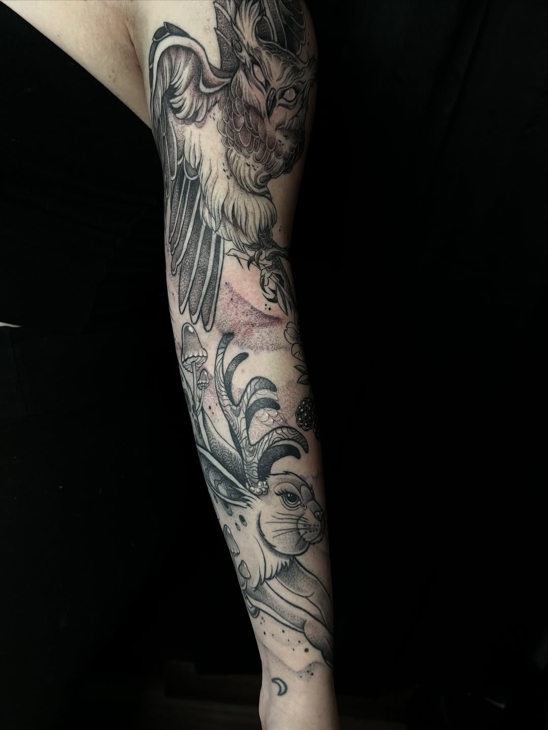 Tattoo by @7_mags โ illustrative, black_and_grey
