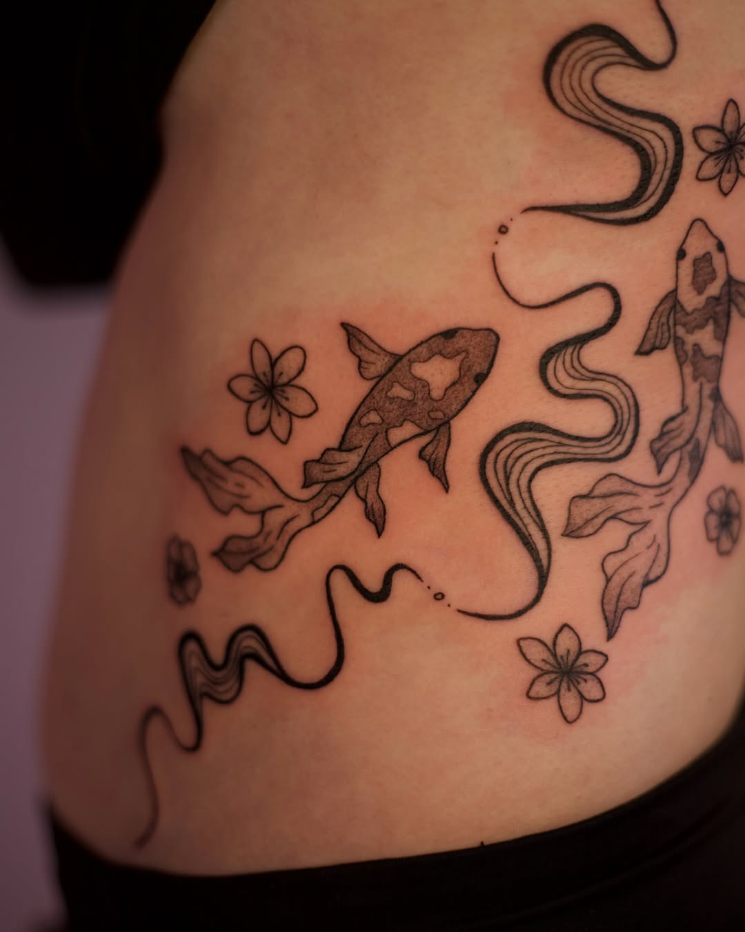 Tattoo by @gingerteatattoos — japanese_irezumi, black_and_grey