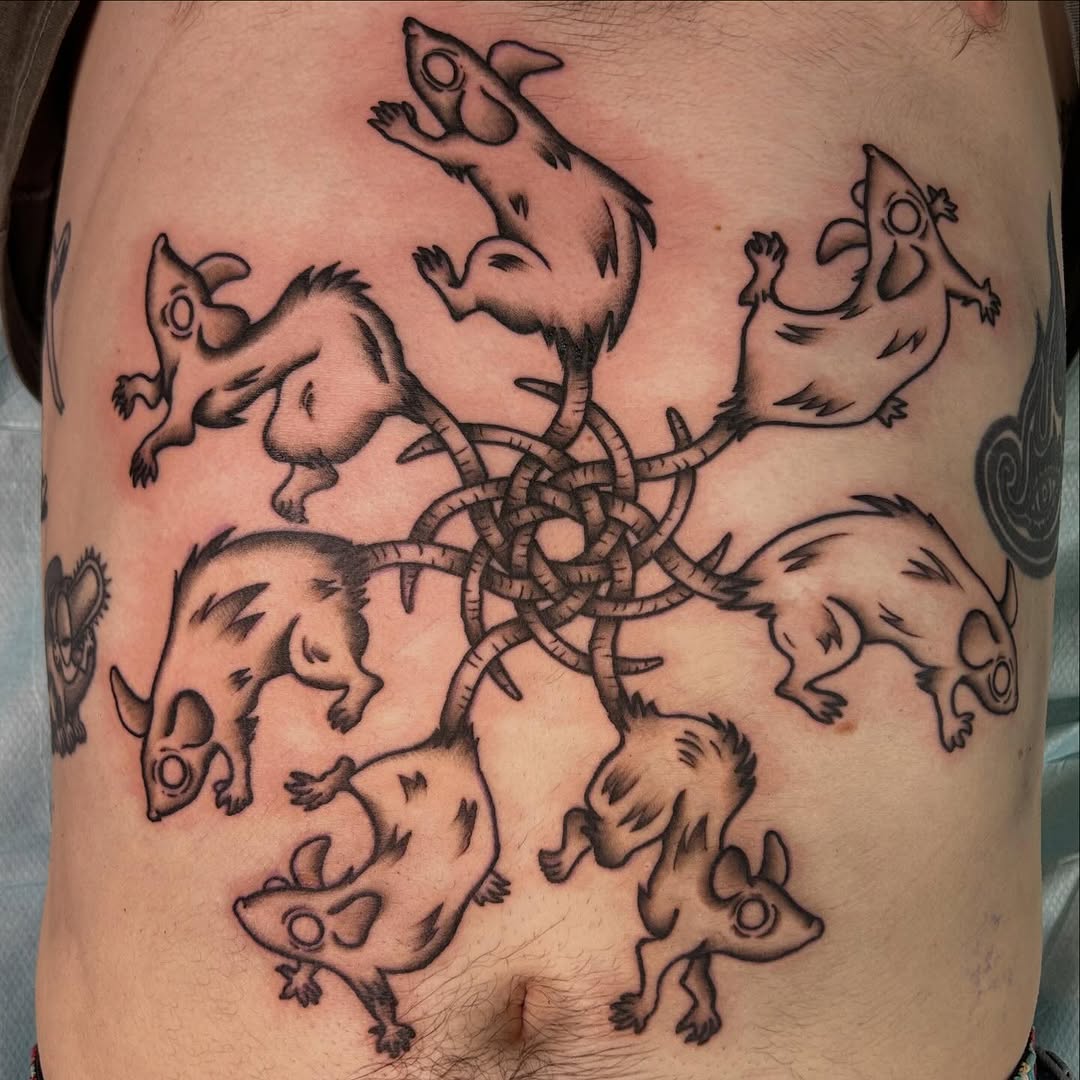Tattoo by @properlypeachy — ignorant, black_and_grey