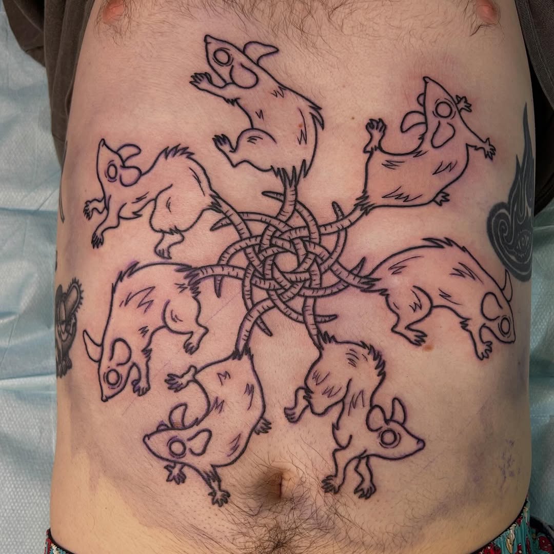 Tattoo by @properlypeachy — ignorant, blackwork