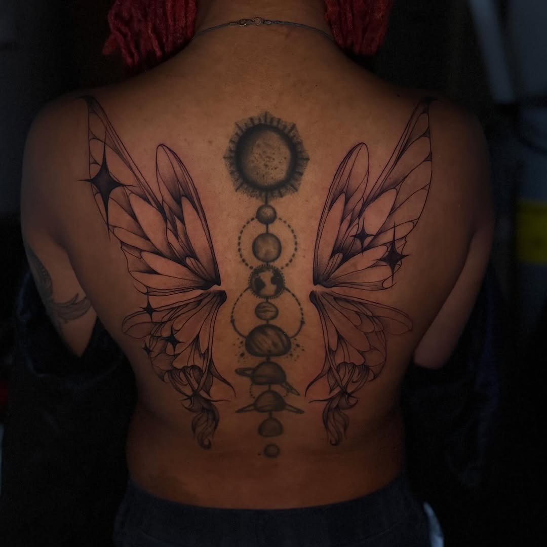 Tattoo by @greimey.ink — illustrative, black_and_grey