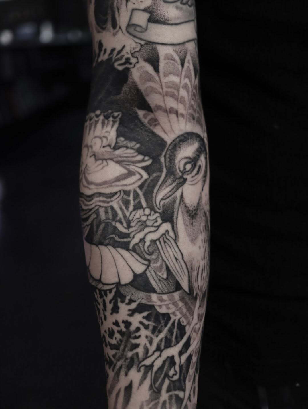 Tattoo by @annie.drkwv — japanese_irezumi, black_and_grey