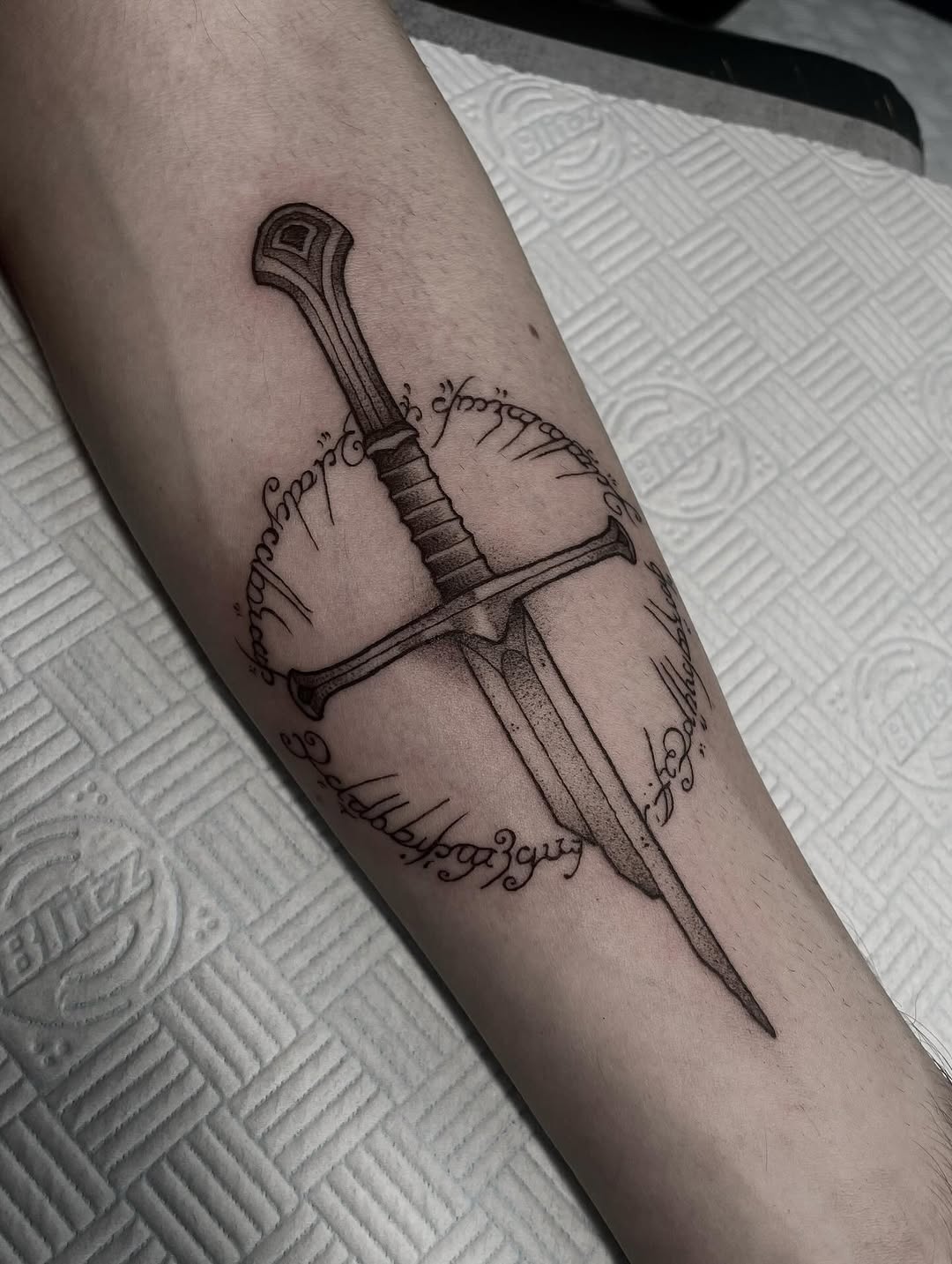 Tattoo by @dog.house.tattoo β black_and_grey, lettering_script