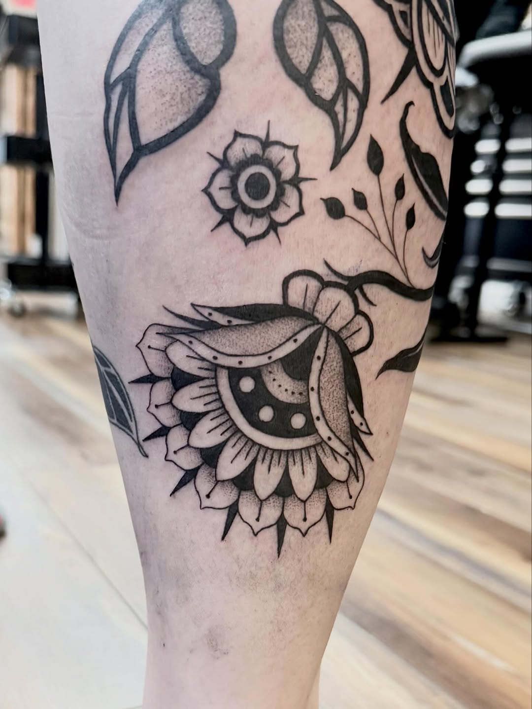 Tattoo by @katiestacytattoo — american_traditional, blackwork
