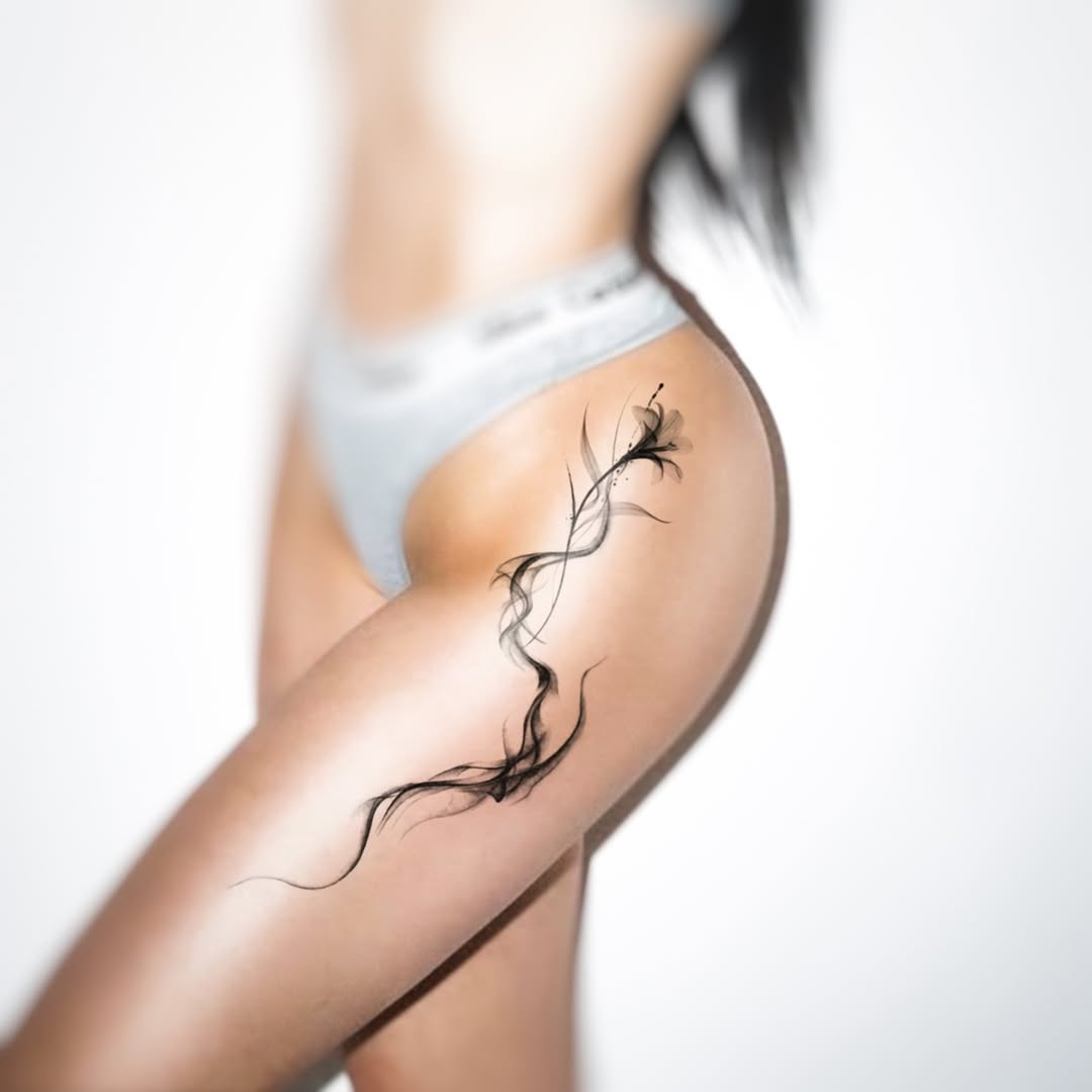 Tattoo by @banky7_tattooist — fine_line, black_and_grey
