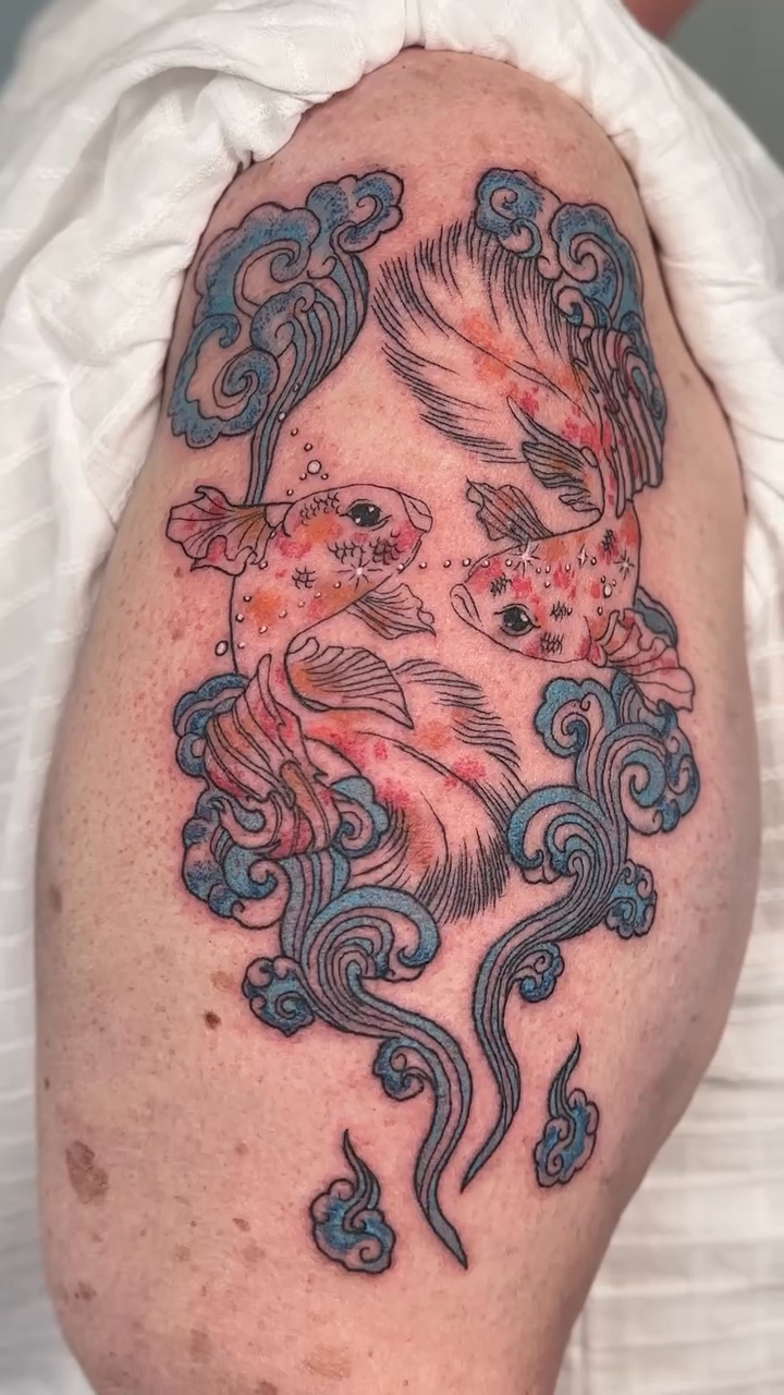 Tattoo by @vixx_stixx_tattoo — japanese_irezumi, black_and_grey