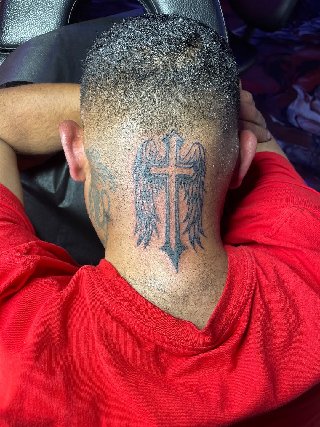 Tattoo by @hunchos_dab_of_ink โ blackwork, black_and_grey