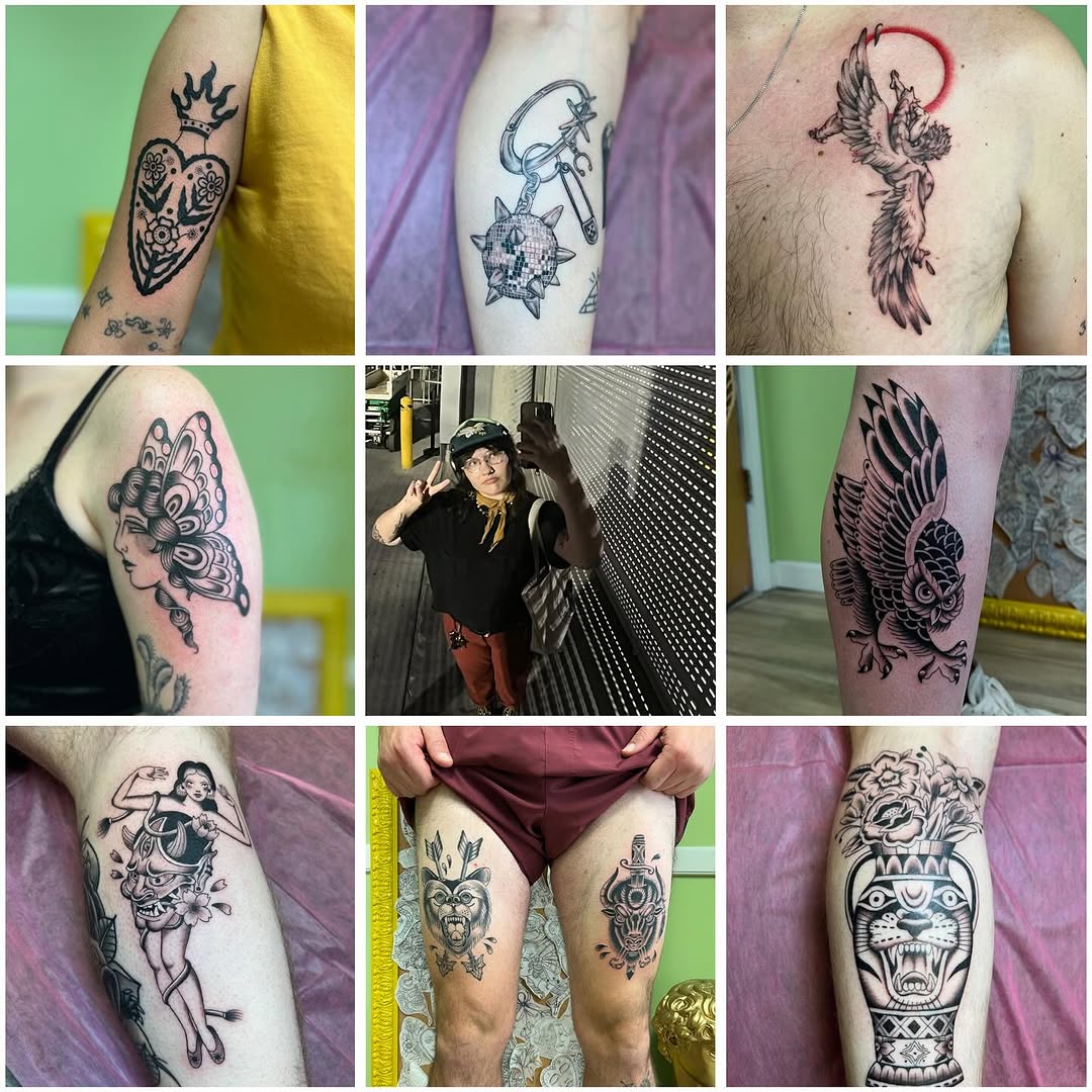 Tattoo by @charlotteswebtattoos — blackwork