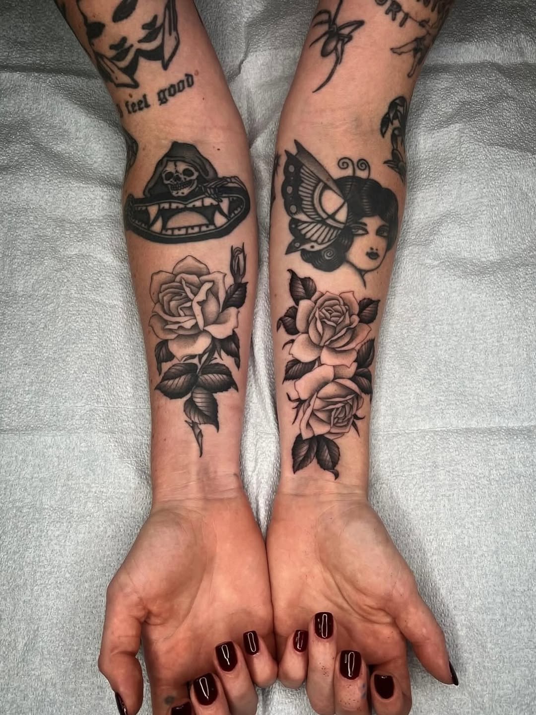 Tattoo by @linahsiaotattoo — american_traditional, black_and_grey