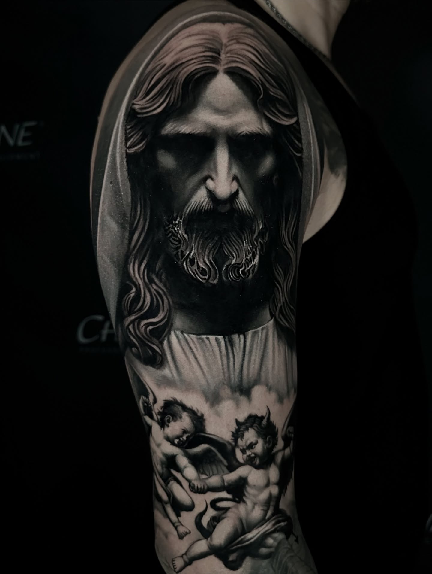 Tattoo by @giuseppe_gibi_bonelli — realism, black_and_grey