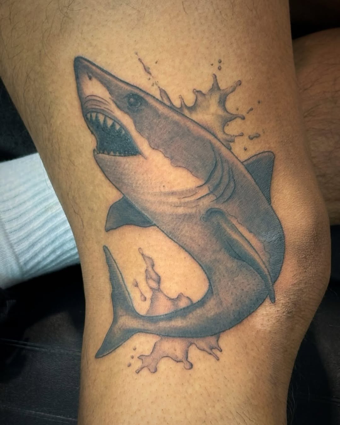 Tattoo by @lobos.ink โ realism, black_and_grey