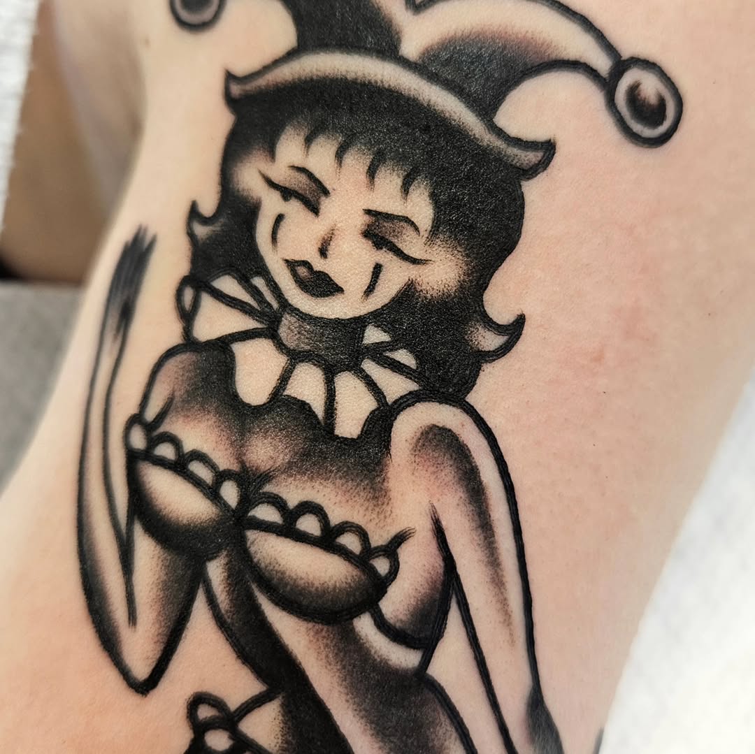 Tattoo by @wazamaniac — american_traditional, black_and_grey