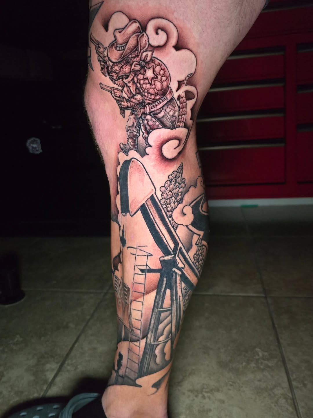 Tattoo by @samlg.tattoo — black_and_grey, realism
