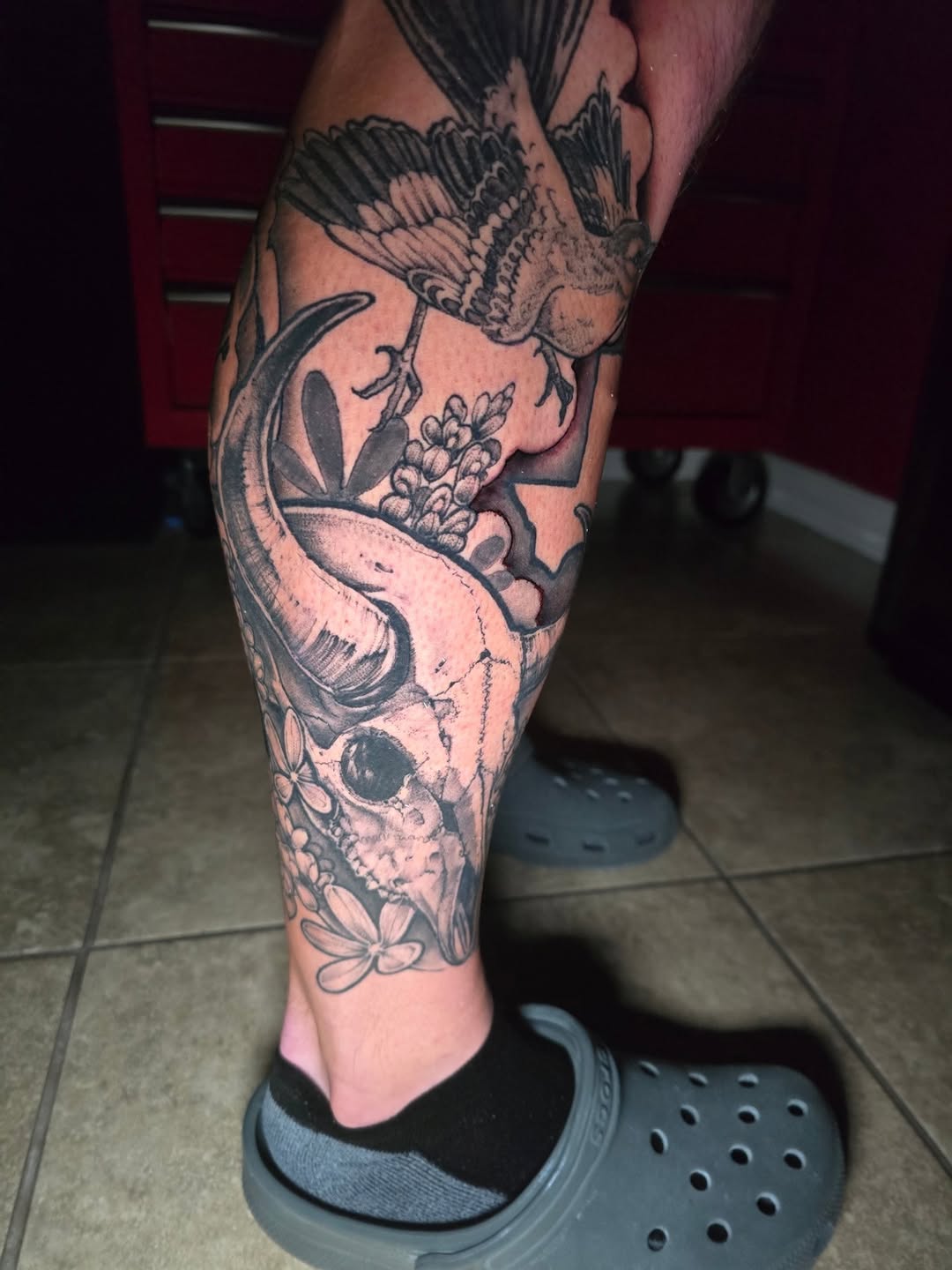 Tattoo by @samlg.tattoo — black_and_grey, realism