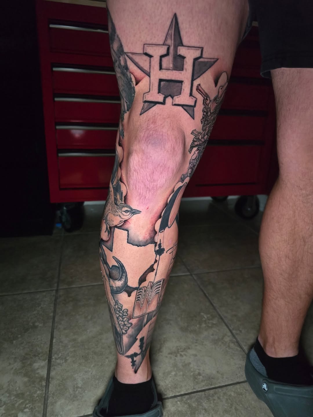 Tattoo by @samlg.tattoo — black_and_grey, realism