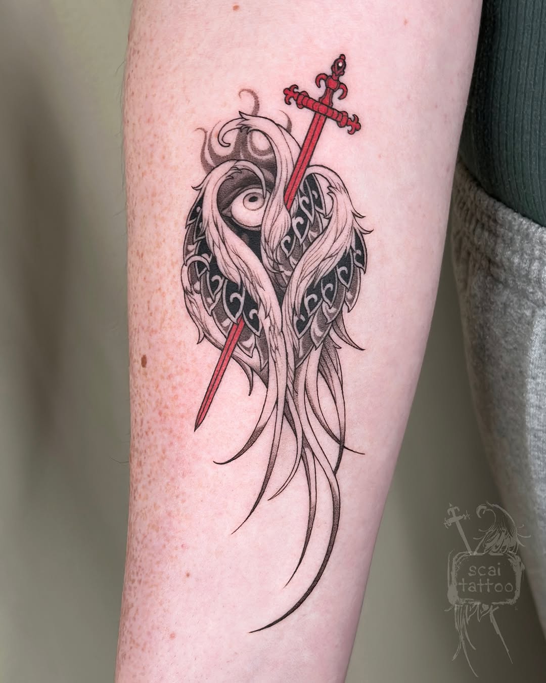 Tattoo by @scaitattoo โ black_and_grey, dotwork