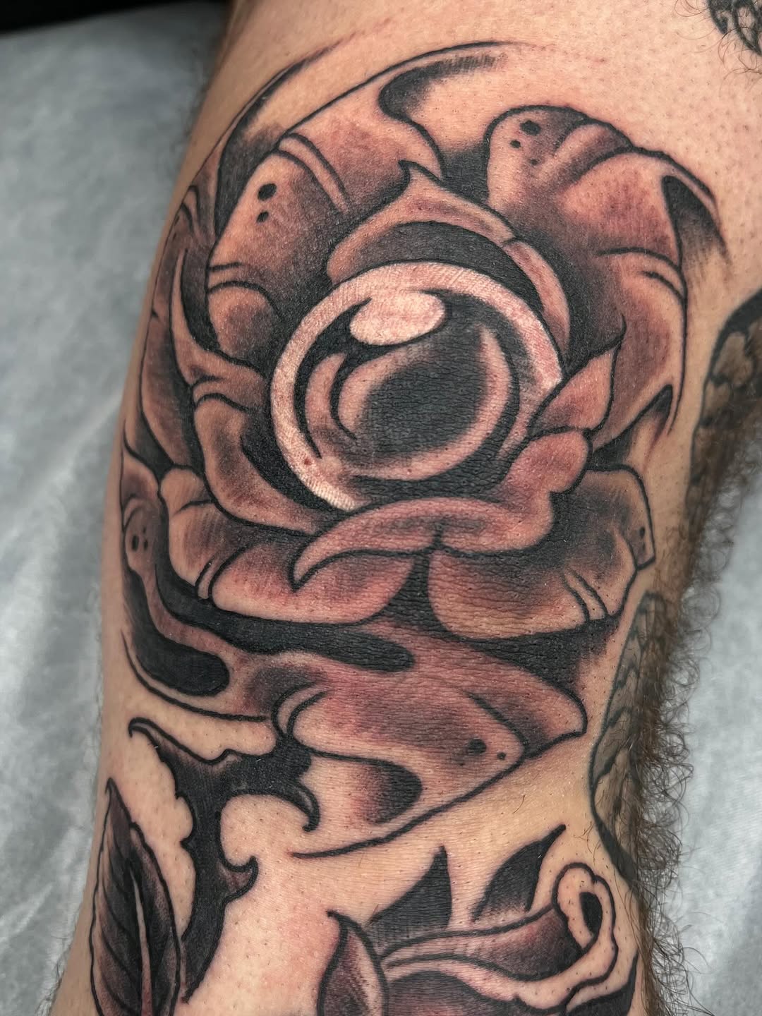 Tattoo by @messa.tattoo — black_and_grey, realism
