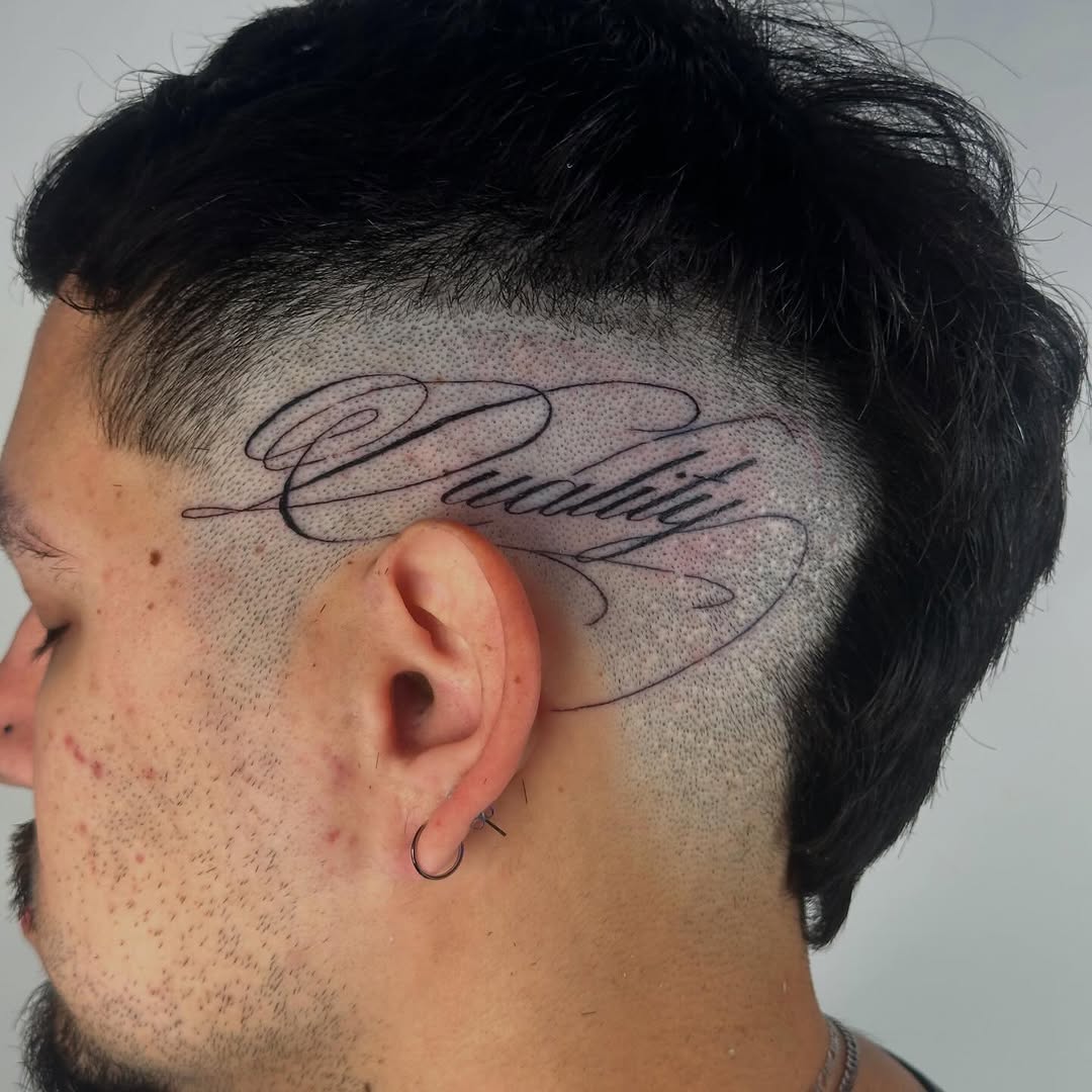 Tattoo by @good.boi.ink — lettering_script, chicano