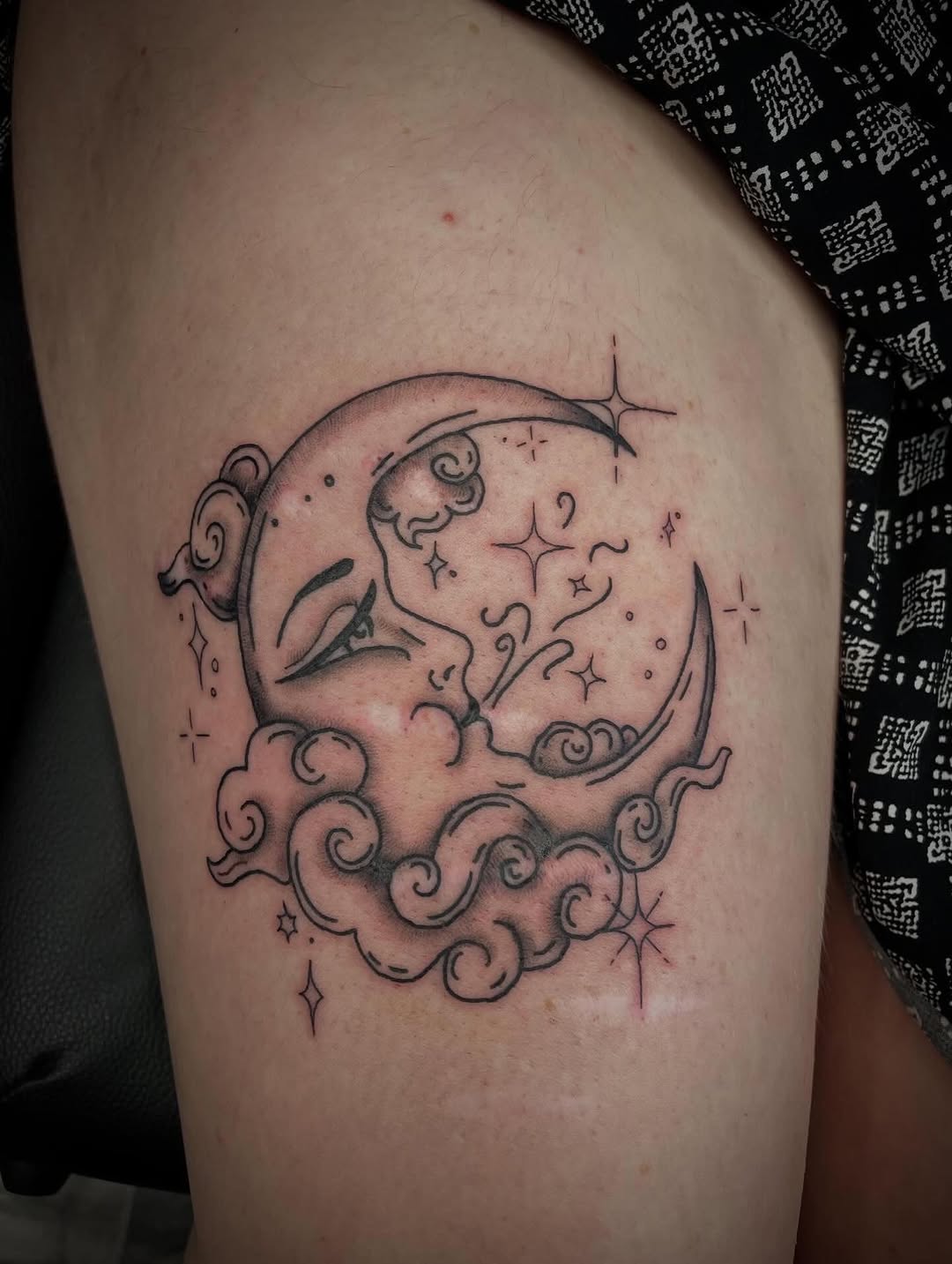 Tattoo by @scare_bear_tattoos — black_and_grey