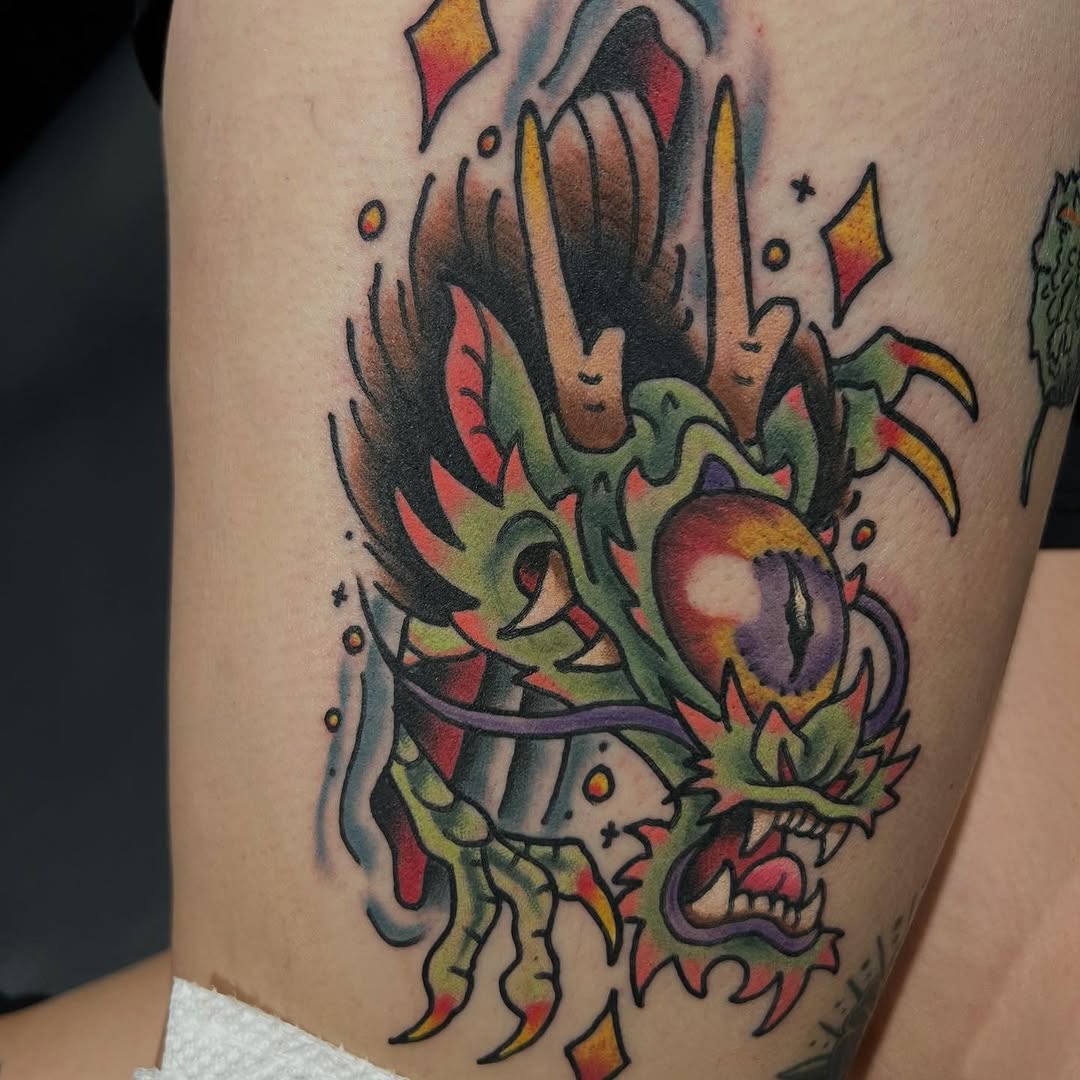 Tattoo by @garrettxjerome โ american_traditional, japanese_irezumi