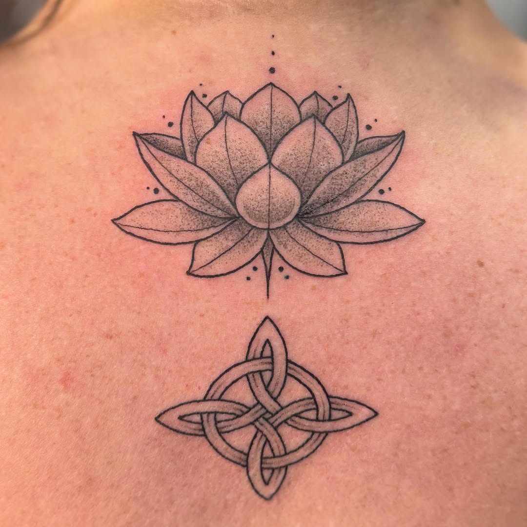 Tattoo by @ashrosetattoos — dotwork