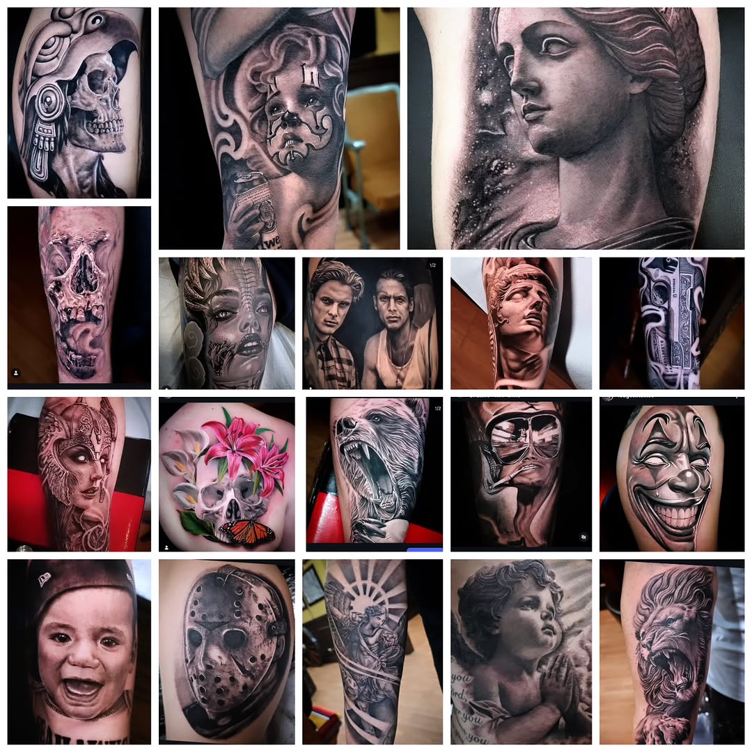 Tattoo by @lougottitattoo — realism, black_and_grey