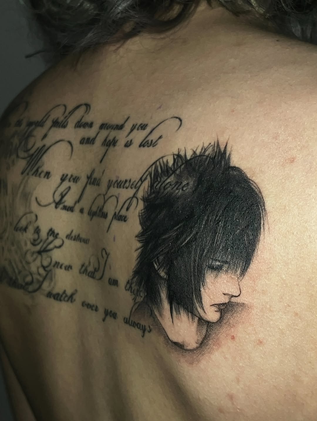 Tattoo by @anthnybr — lettering_script, realism
