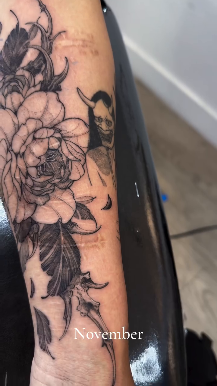 Tattoo by @phoebe_doartink — black_and_grey, realism