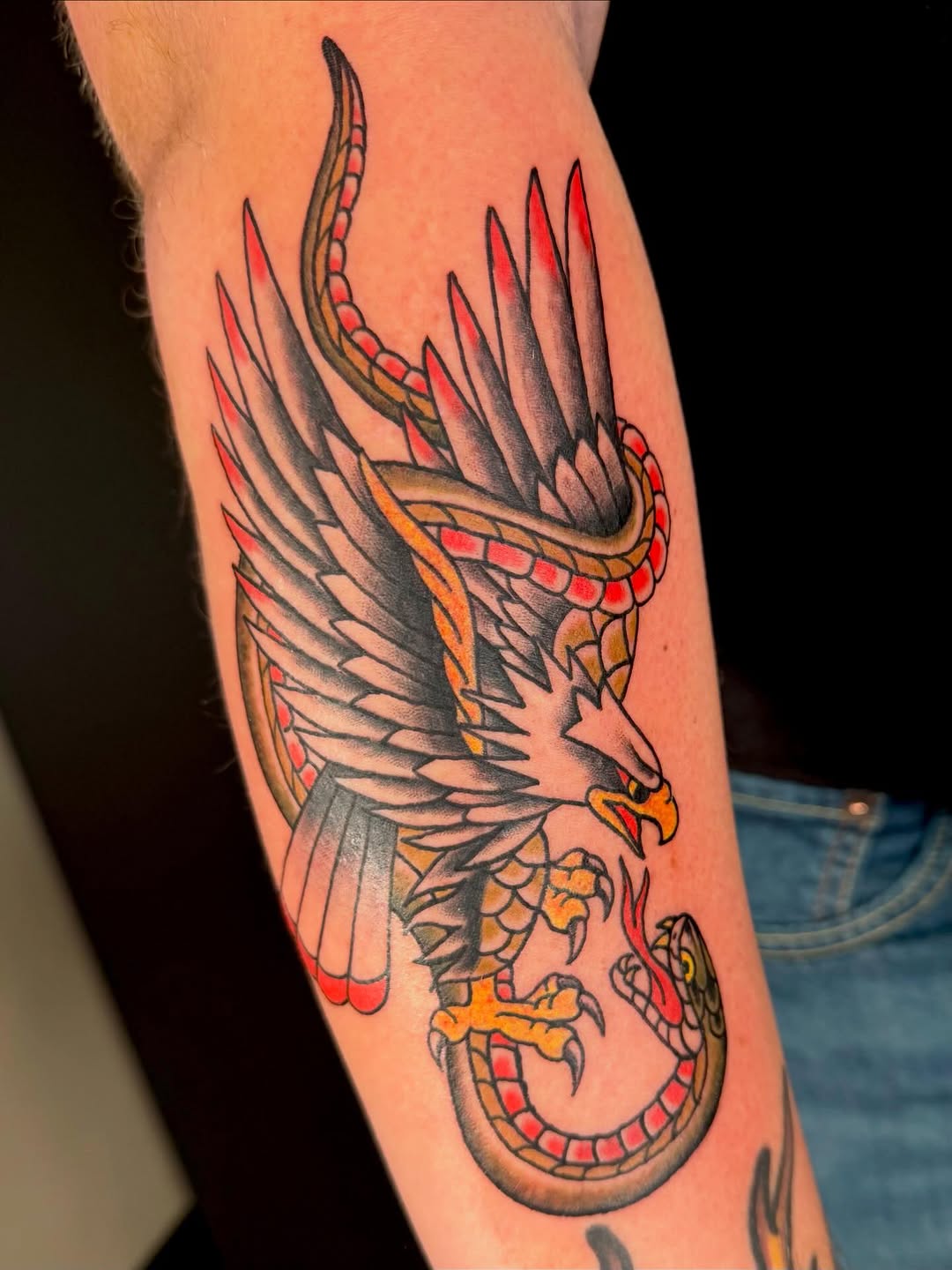 Tattoo by @paycheck.tattoos — american_traditional, illustrative