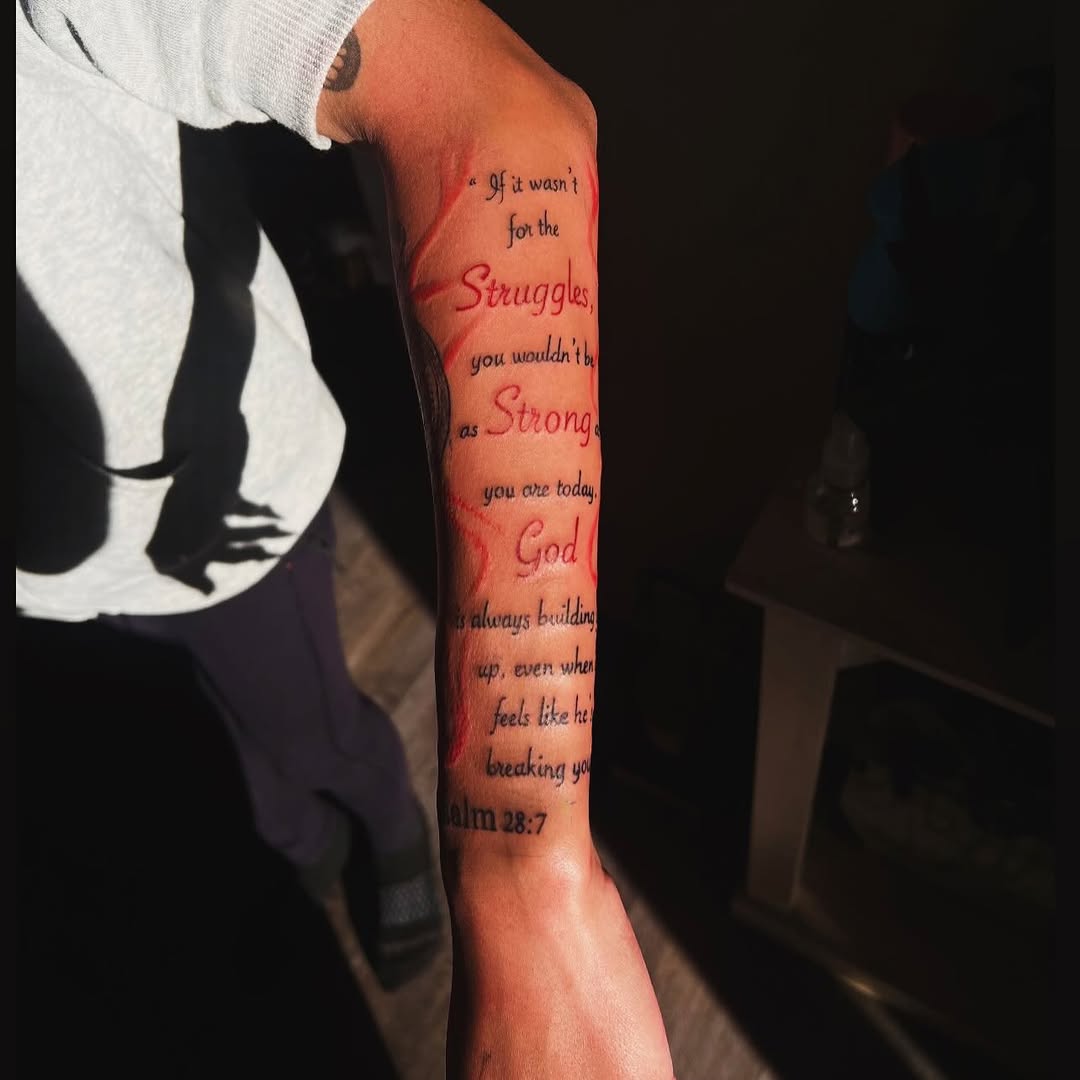 Tattoo by @tattsbyleek โ lettering_script