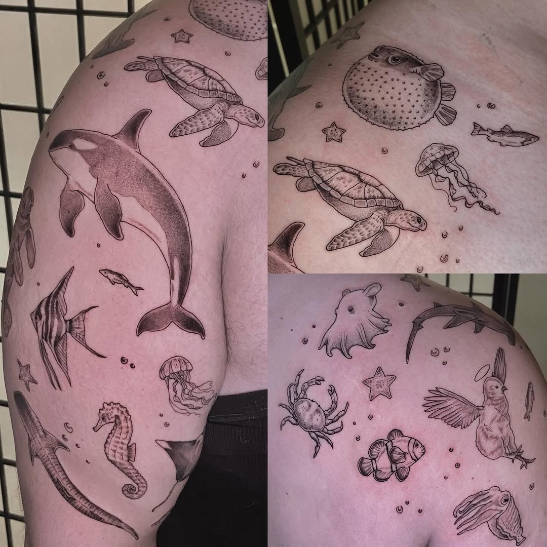 Tattoo by @tattoosbylibbey — black_and_grey