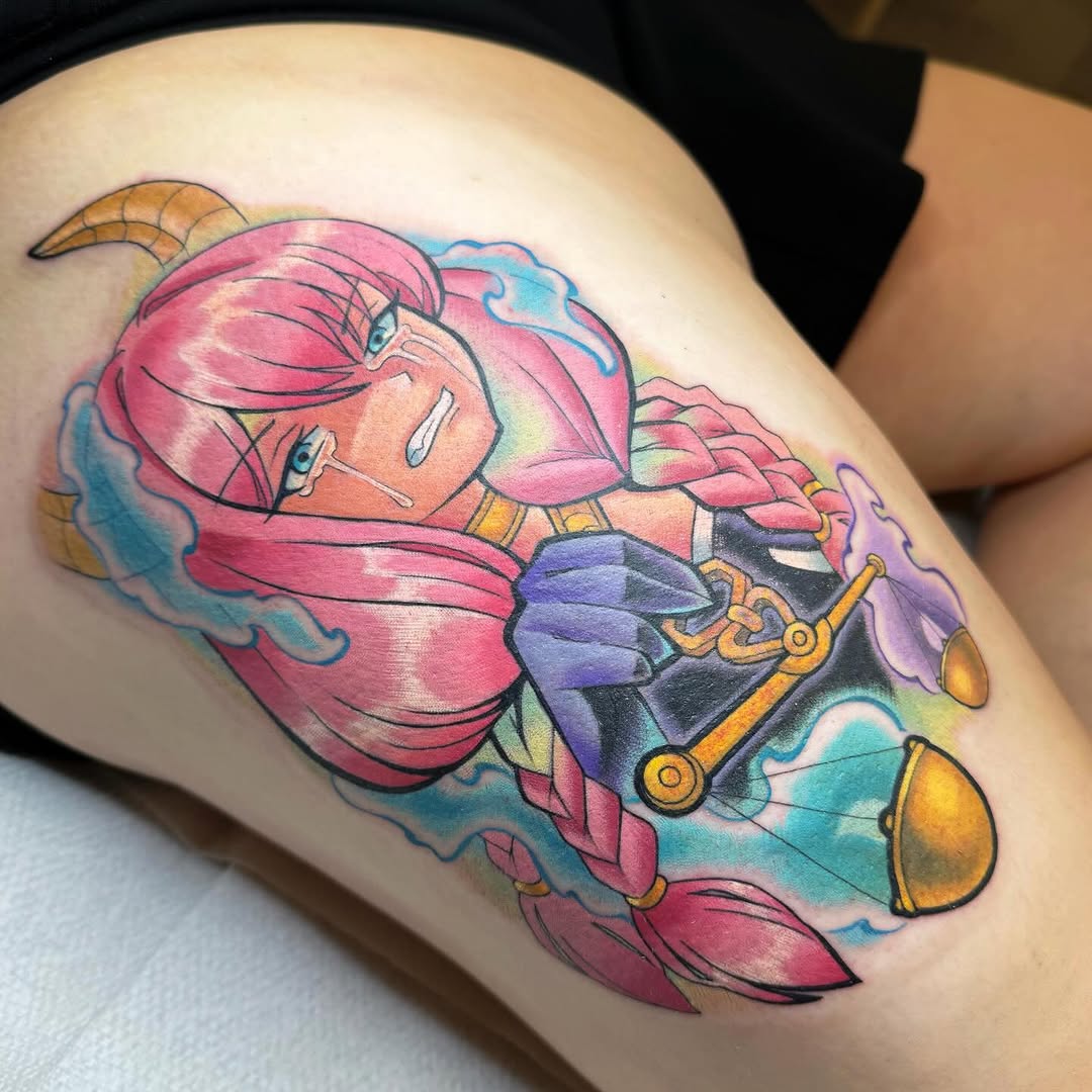Tattoo by @booradleey — new_school, anime